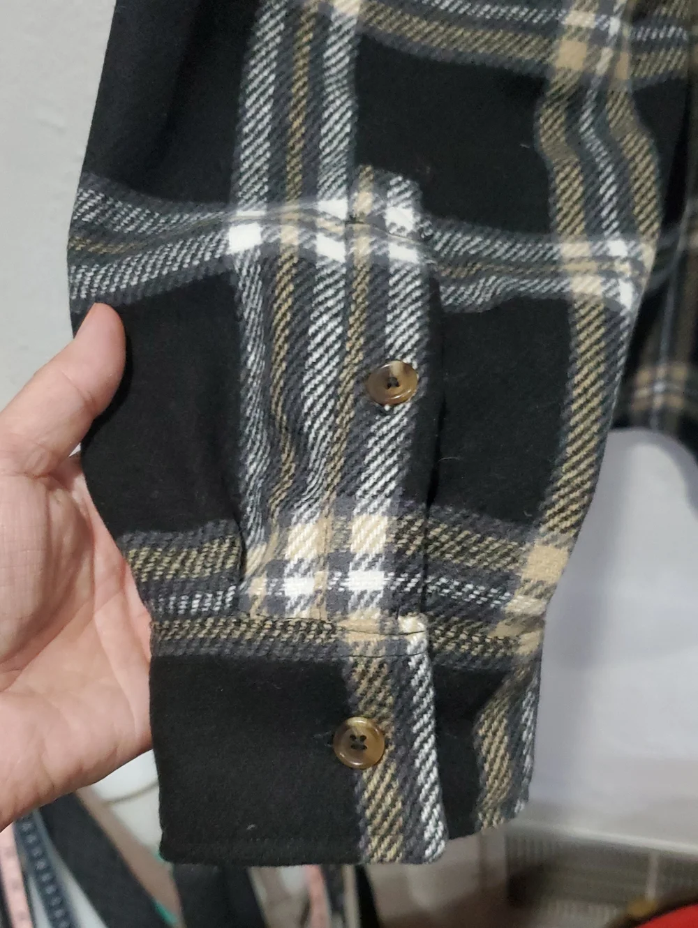 Jordan Black Plaid Button-Down Shirt with Back Graphic